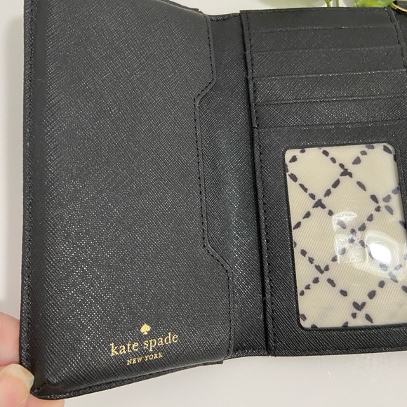 ♠️KATE SPADE♠️GORGEOUS BLACK WALLET OR WRISTLET♠️LIKE NEW CONDITION. - Picture 7 of 9
